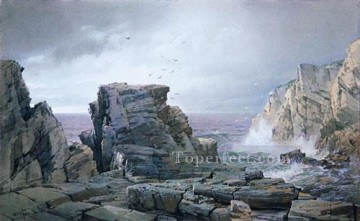 Un paisaje de la costa rocosa William Trost Richards Pinturas al óleo